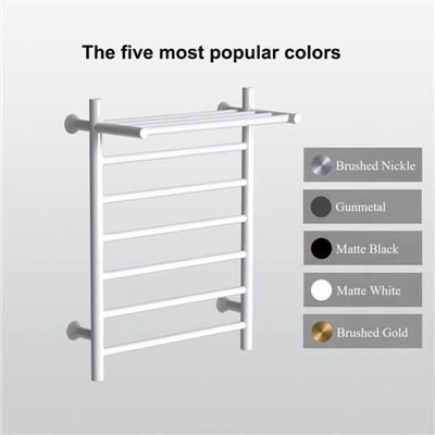 Valge elektriline käterätikuivati ​​koos termostaadiga