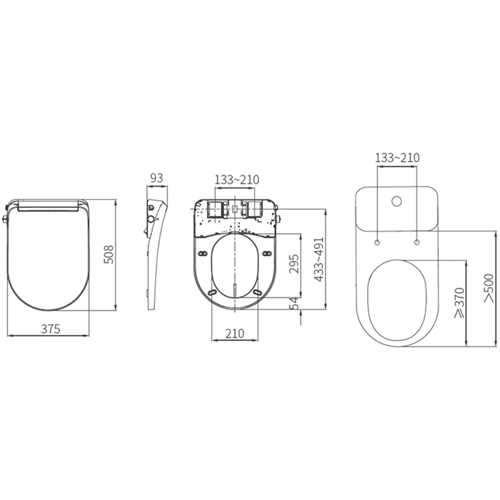 electric bidet toilet seat with dryer